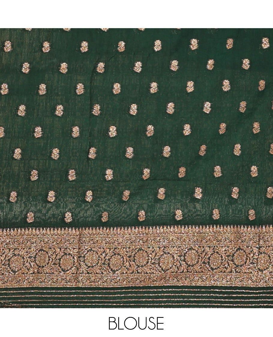 Green Fancy Crepe Saree