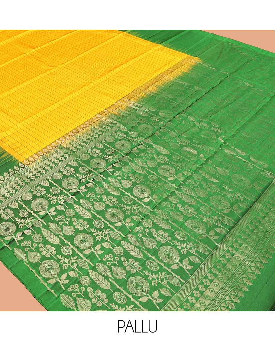 Yellow Mayuri Soft Silk Saree