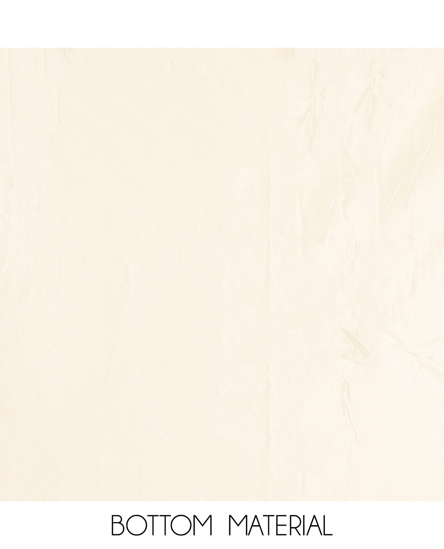 Kerala Cream Banarasi-Silk Material Churidar, Adorned with Floral Designs Top, a Plain Bottom, and Zari Design Dhavani