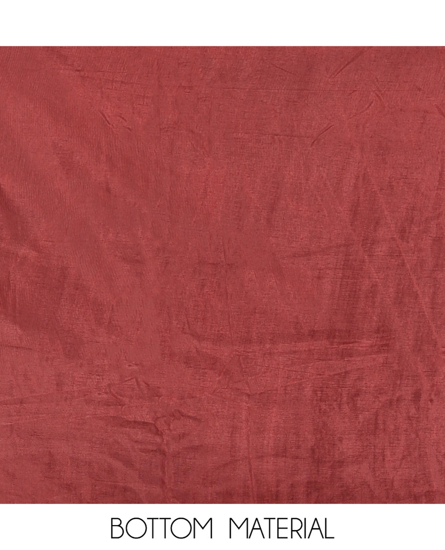 Brown Semi-Silk Material Chudidar Set