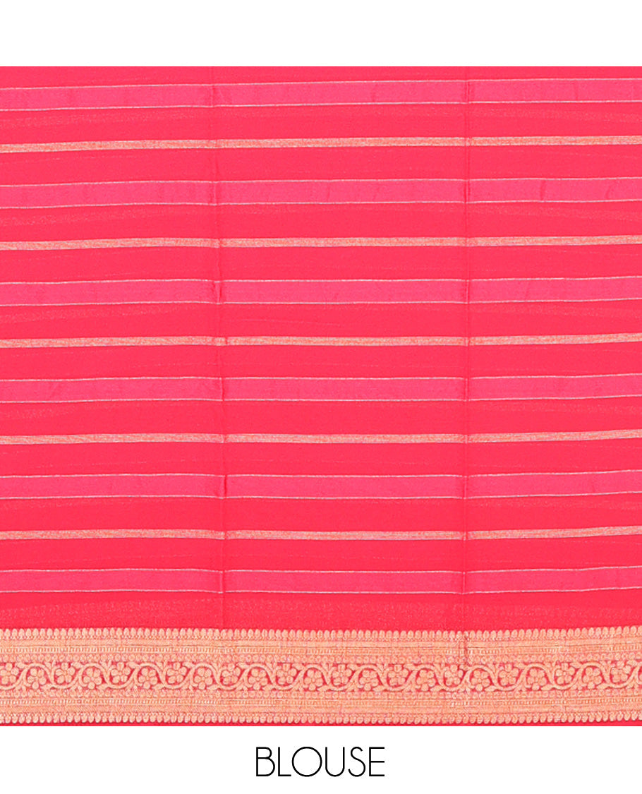 Pink Semi Mysore Silk Saree