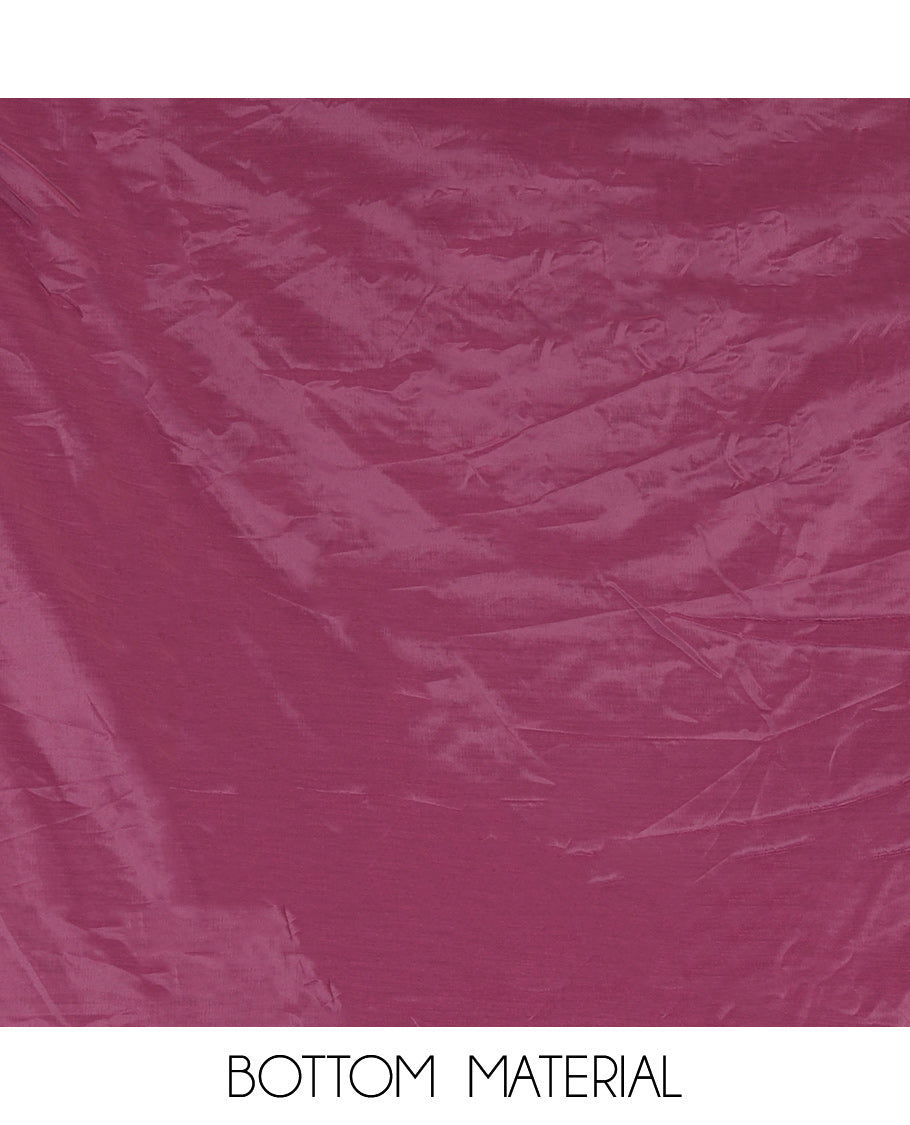 Wine Velvet Organza Designer Material Chudidar, Floral Embroidery Top, Plain Bottom, Rose Printed Dupatta
