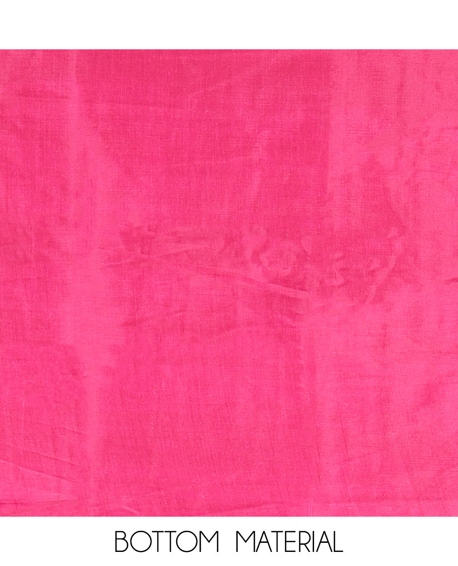 Magenta Semi-Silk Material Chudidar Set