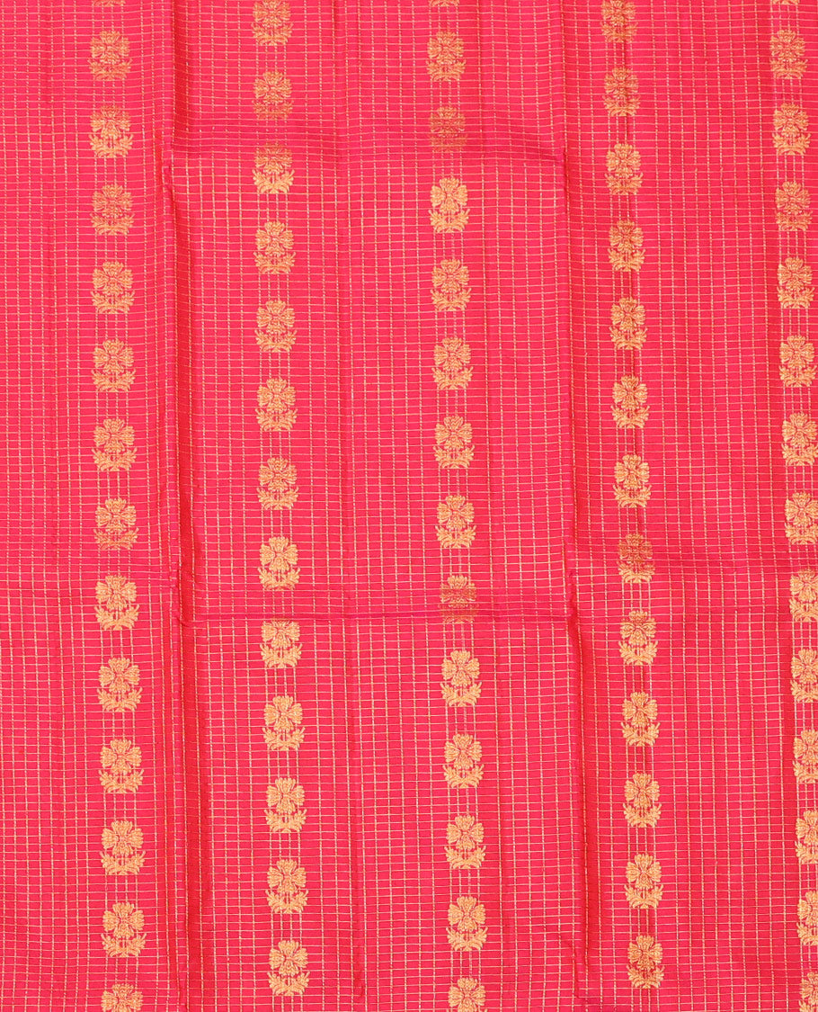 Red Pure-Silk Half-Saree