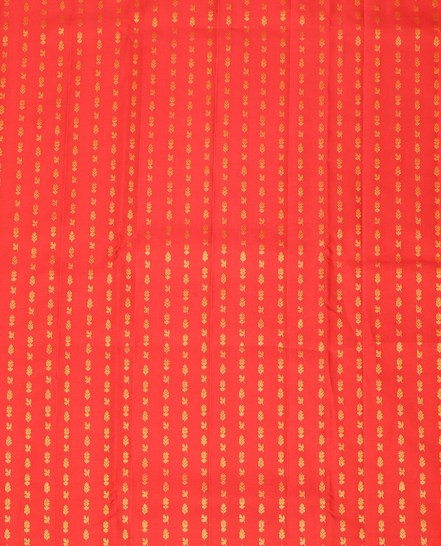 Red Pure Silk Navarathna Pavadai Material Set