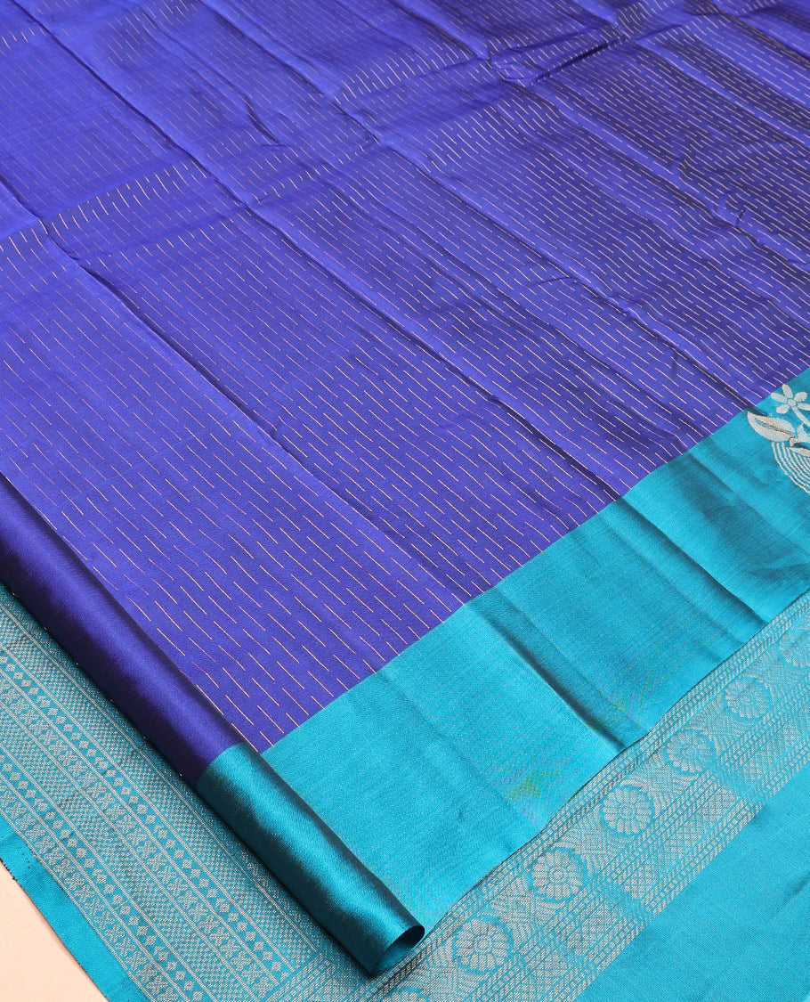 Blue Butta Mayuri Lite Silk Mix Saree