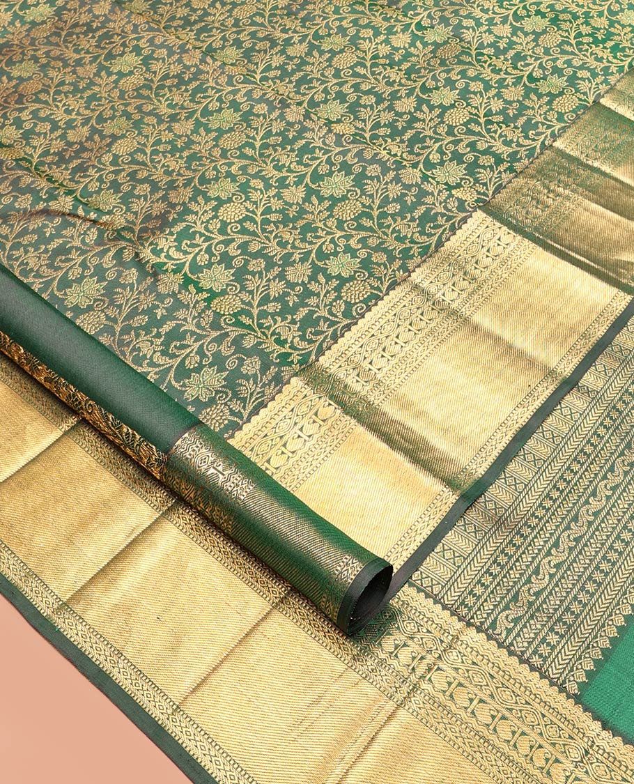 Green Kanchipuram Wedding Silk Saree