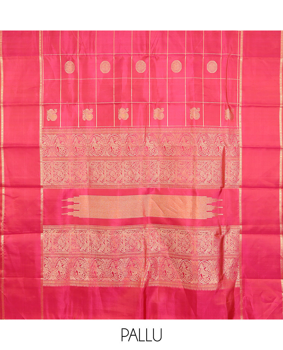 Red Kanchipuram Chettinad Saree