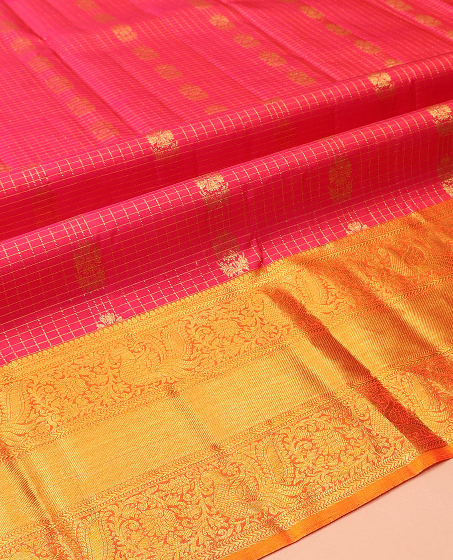 Red Pure-Silk Half-Saree
