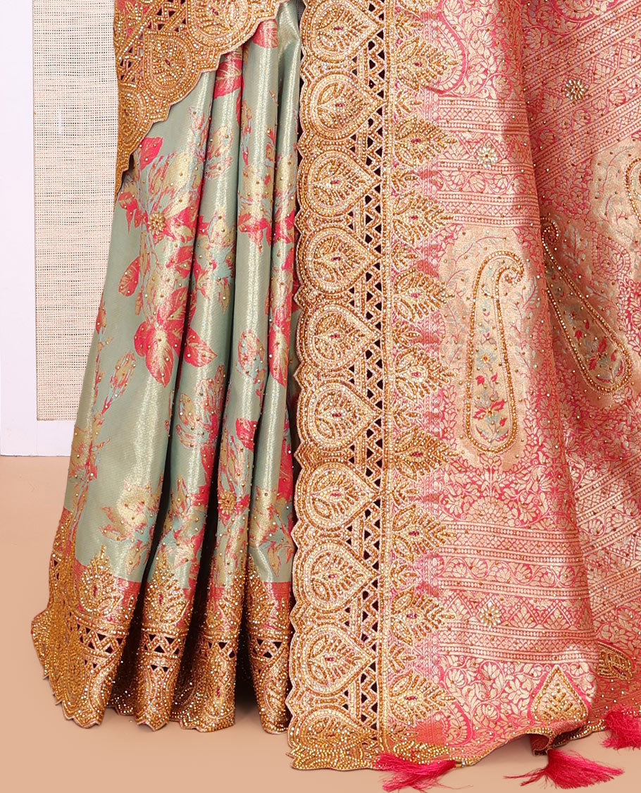 Green Vastrakala Silk Saree