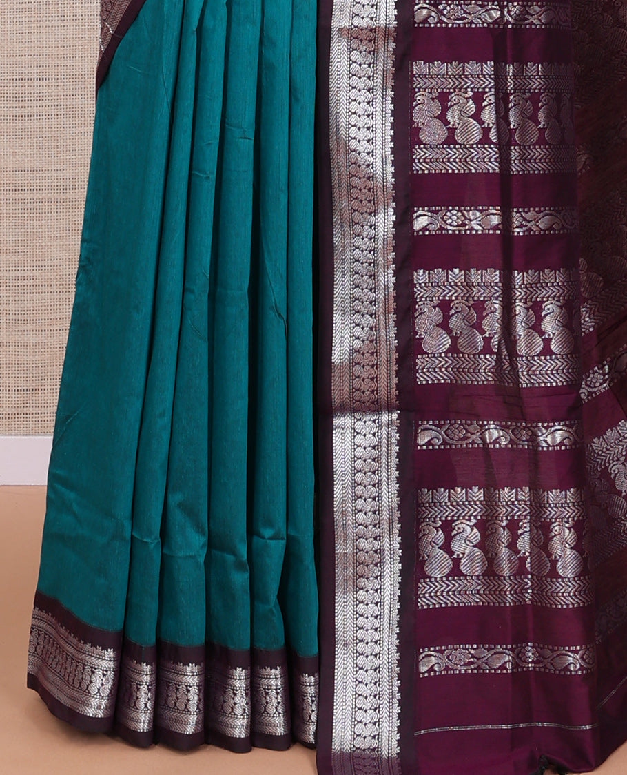 Blue Kalyani Cotton Saree