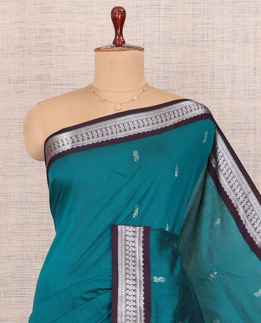 Blue Kalyani Cotton Saree