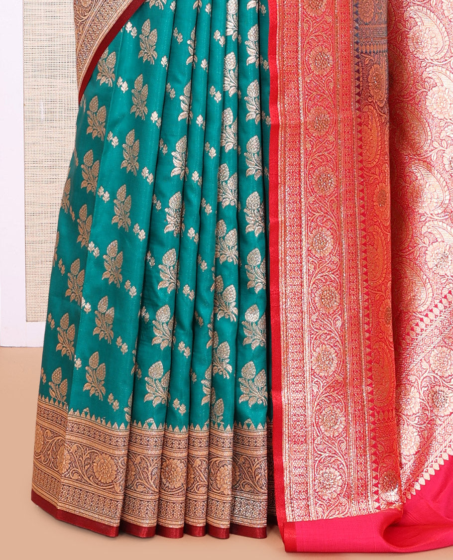 Green Banaras Nylon Saree