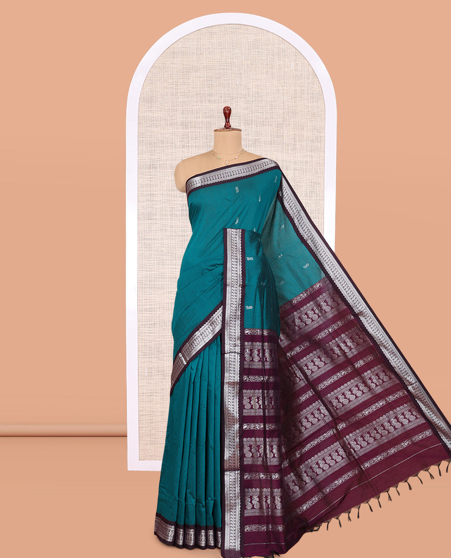 Blue Kalyani Cotton Saree