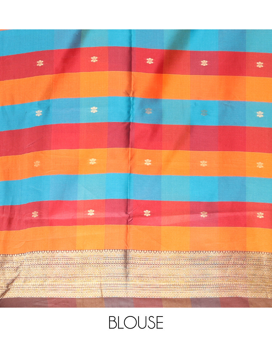 Brown Fancy Softy Silk Saree