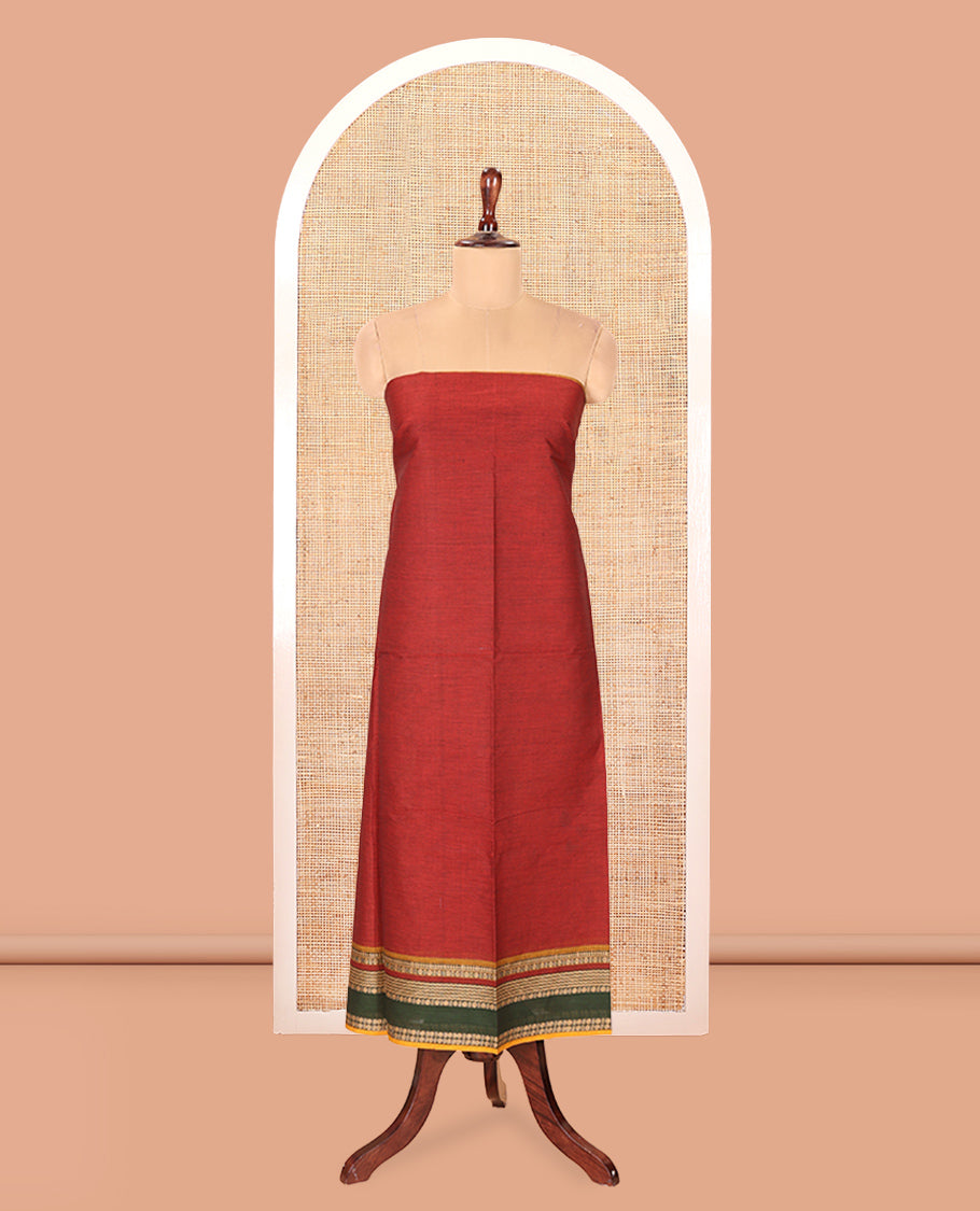 Maroon Mercerised Cotton Material Chudidar Set