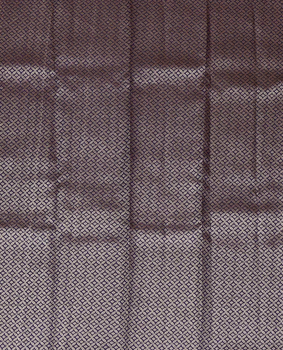 Black Pure Silk Pavadai Material Set