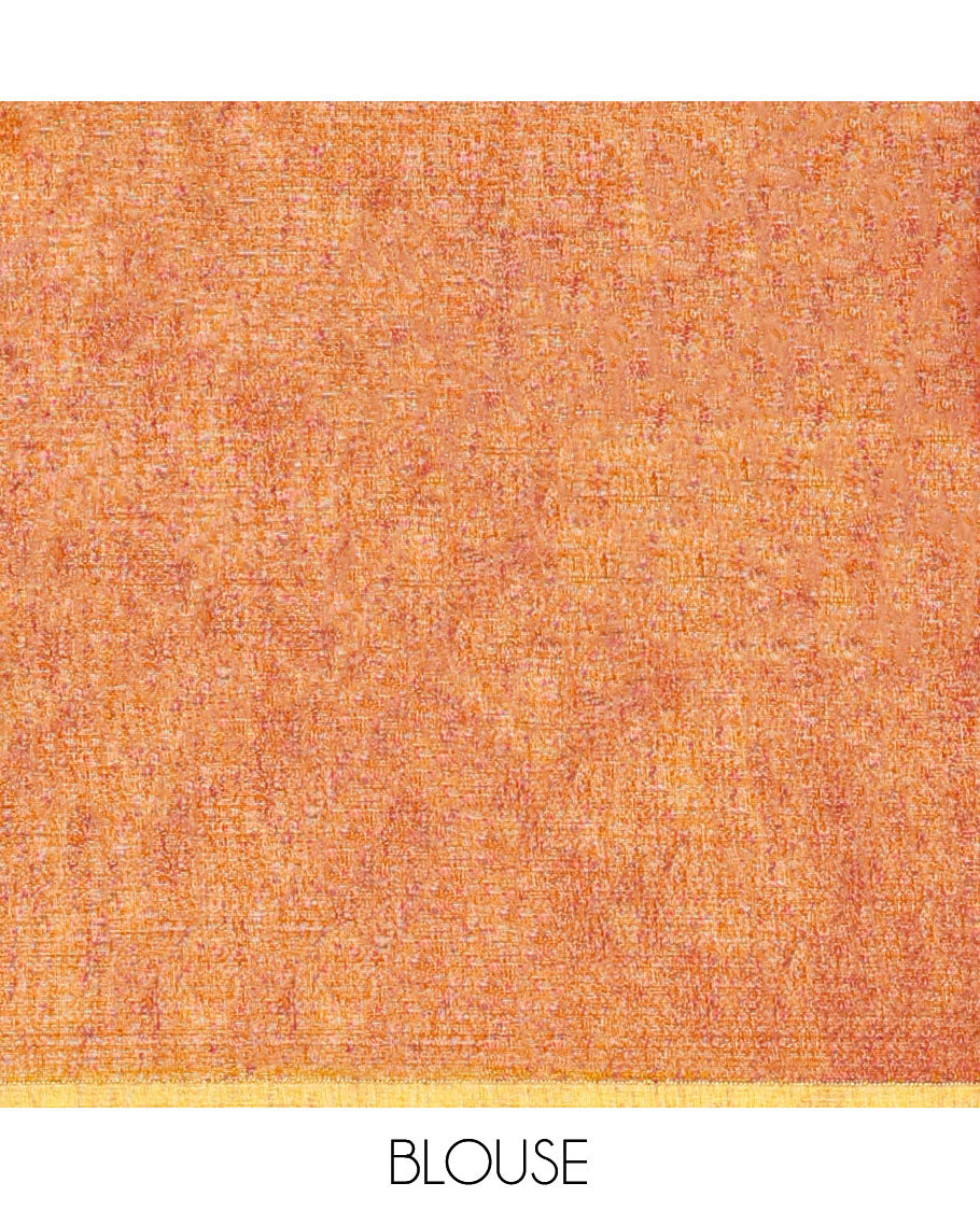 Borderless Maroon Plain Khadi Tissue Saree, a Self-Striped Pallu, and a Matching Blouse