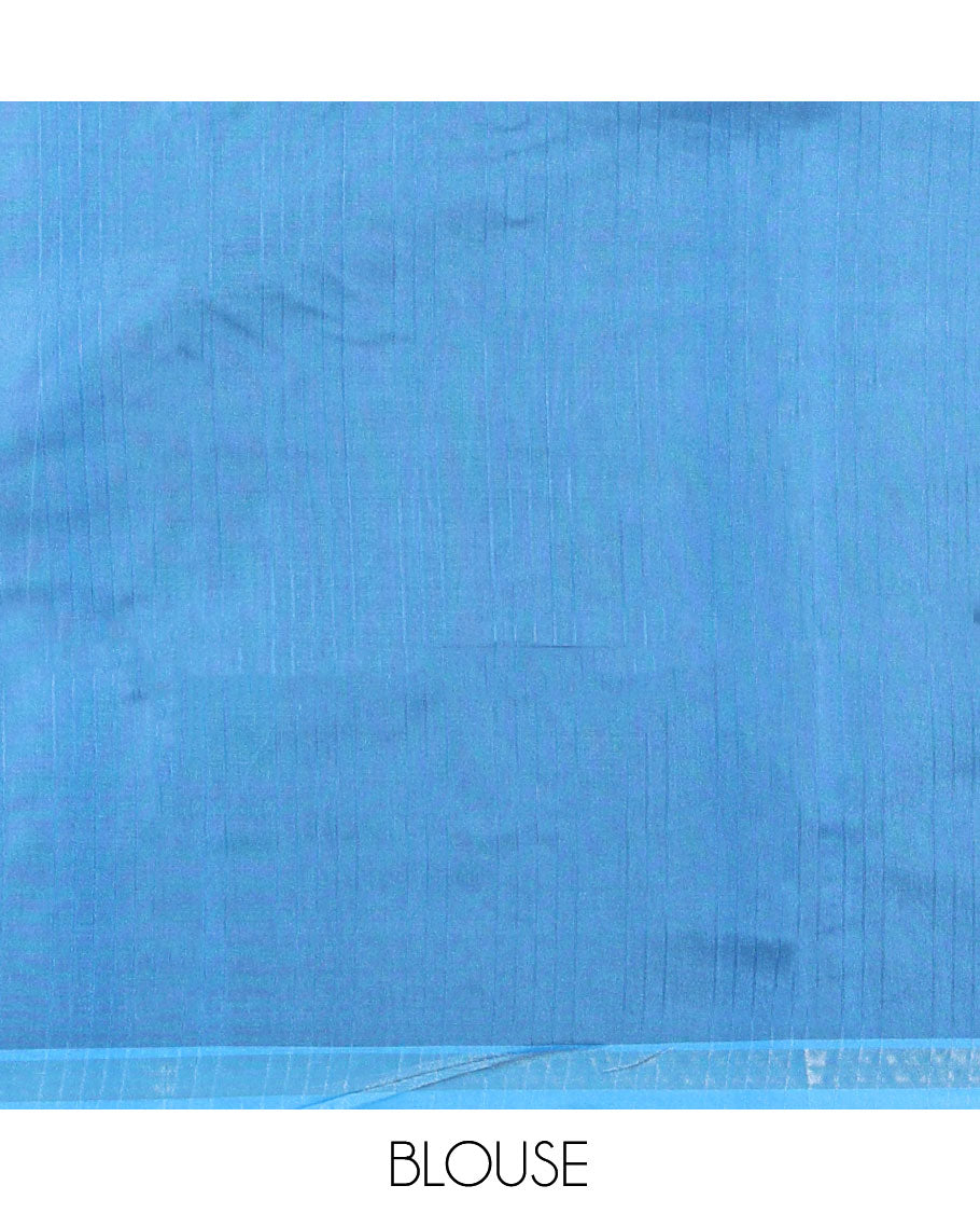 Blue Manipuri Tussar Saree
