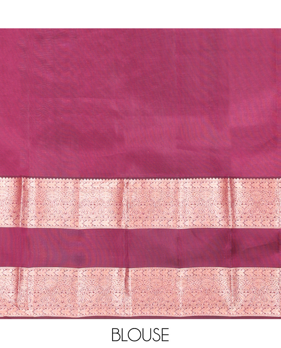 Wine Jacquard Kanchipuram Wedding Silk Saree