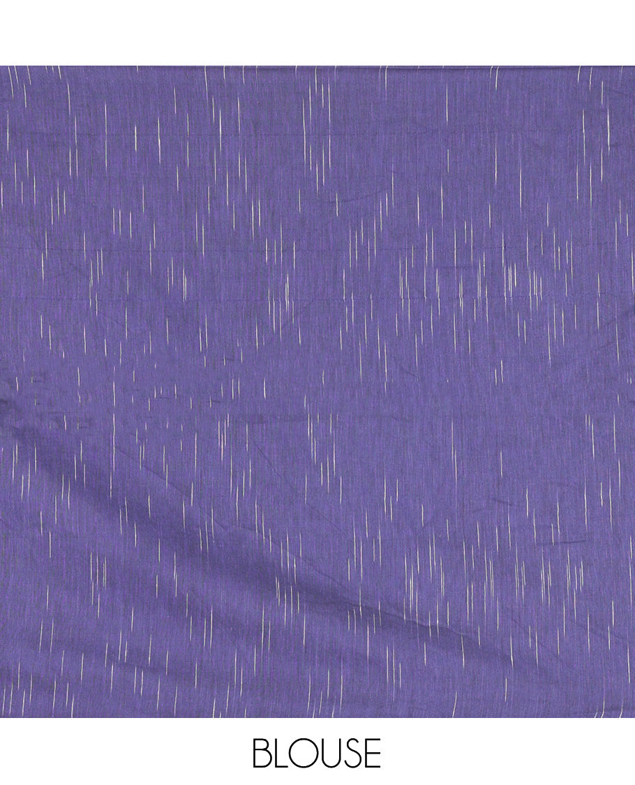 Borderless Rama Blue Khadi Cotton Saree