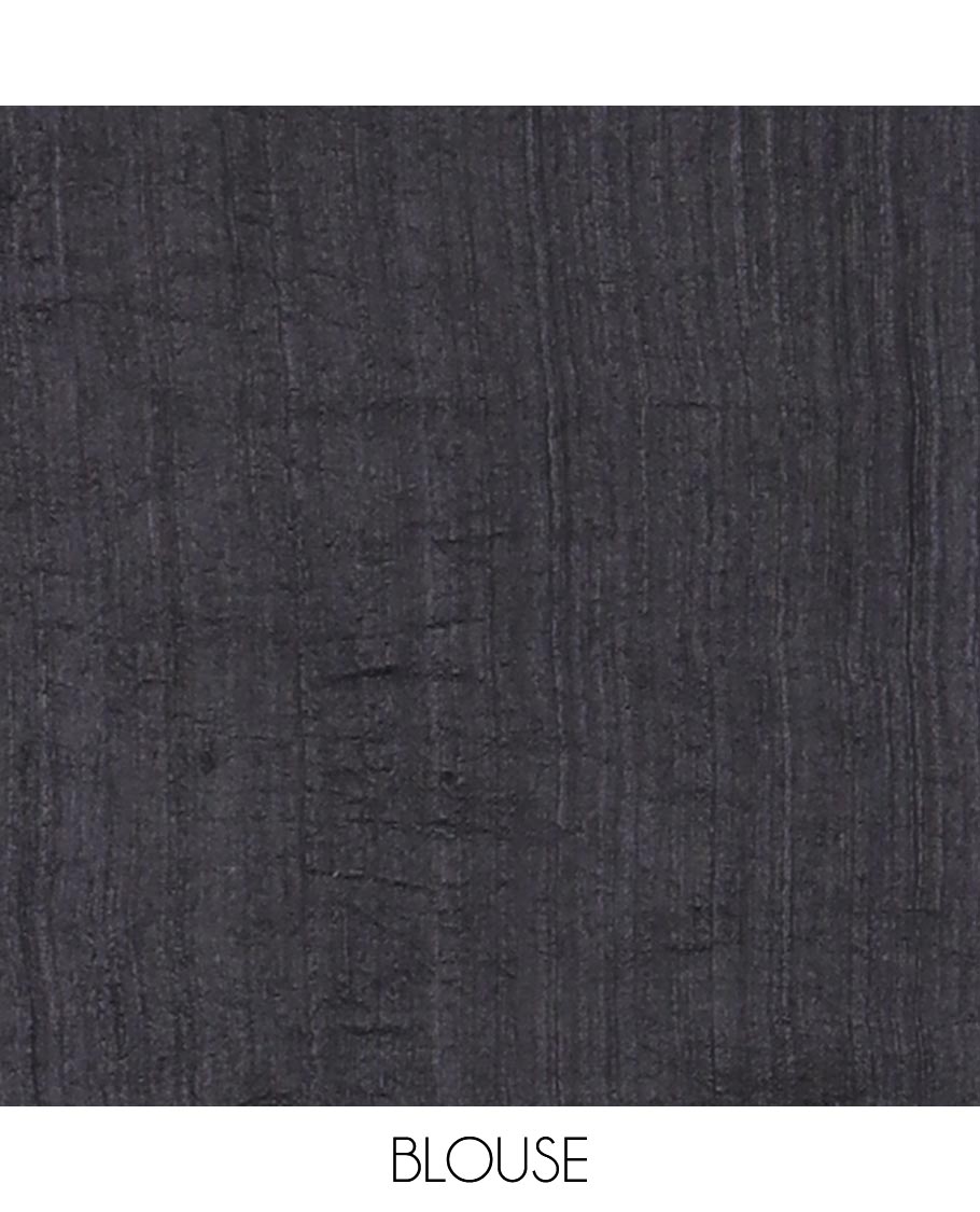 Grey abstract design matka silk saree with contrast plain border & black abstract design pallu