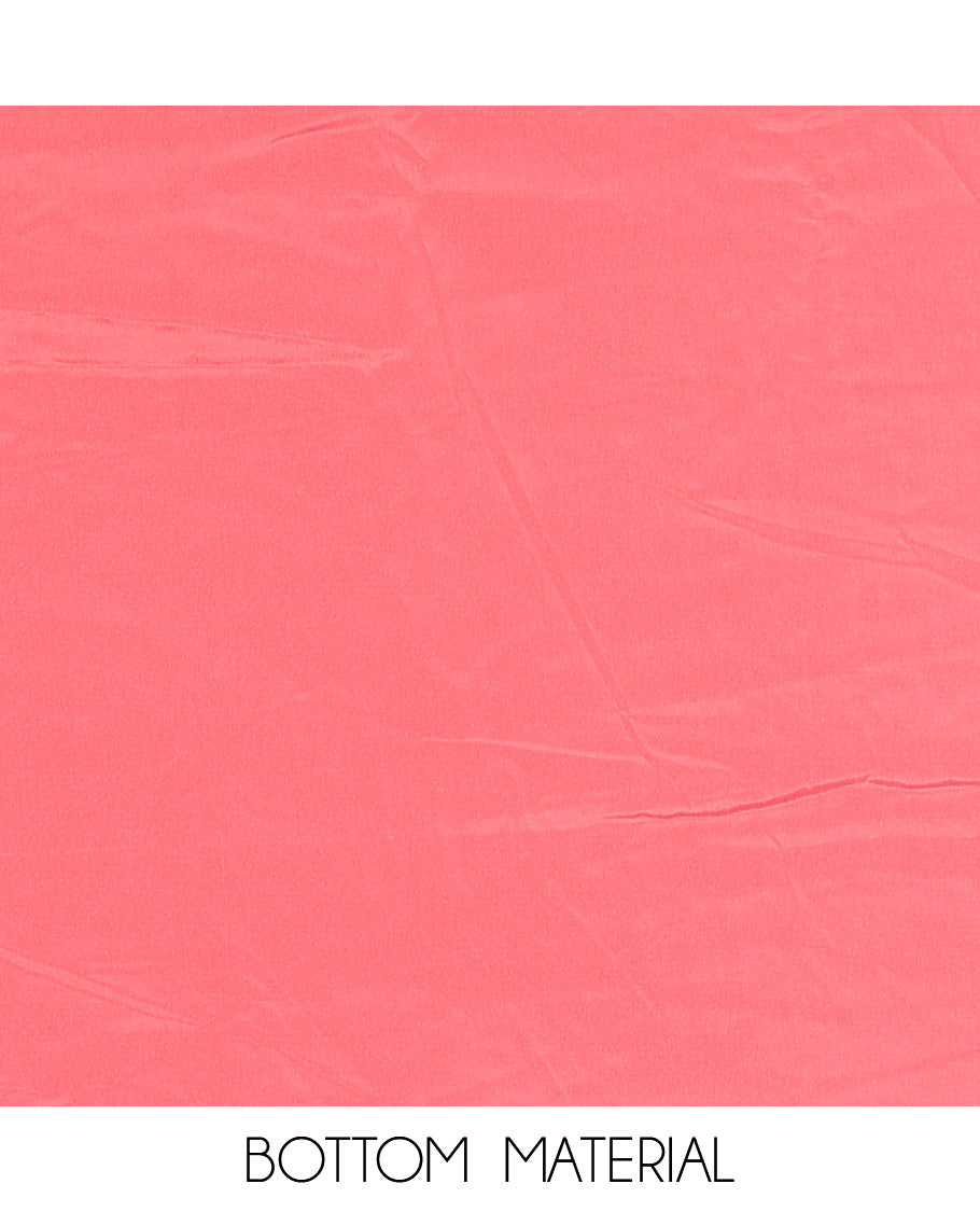 Peach material chudidar set, intricately printed with original mirror work crepe top, Italian crepe bottom, and chinon digital print, mirror work dupatta