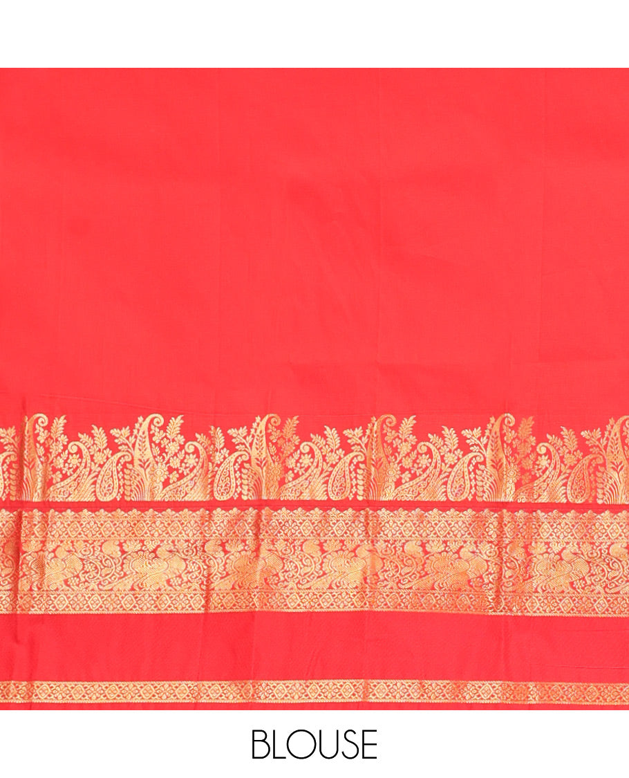 Wine-Red Budget Silk Saree