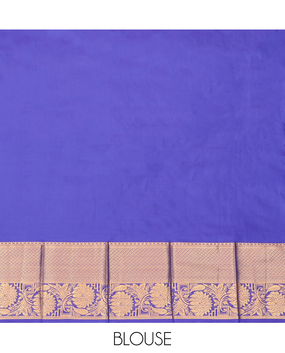 Red Budget Silk Saree, Adorned with Jacquard Design, Complemented by Contrast Traditional Zari Border, a Jaal Pallu and a Contrast Blouse