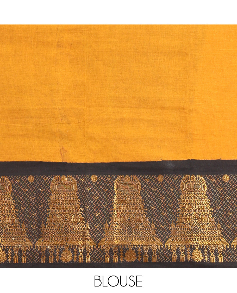 Mustard Sungudi Half-Saree