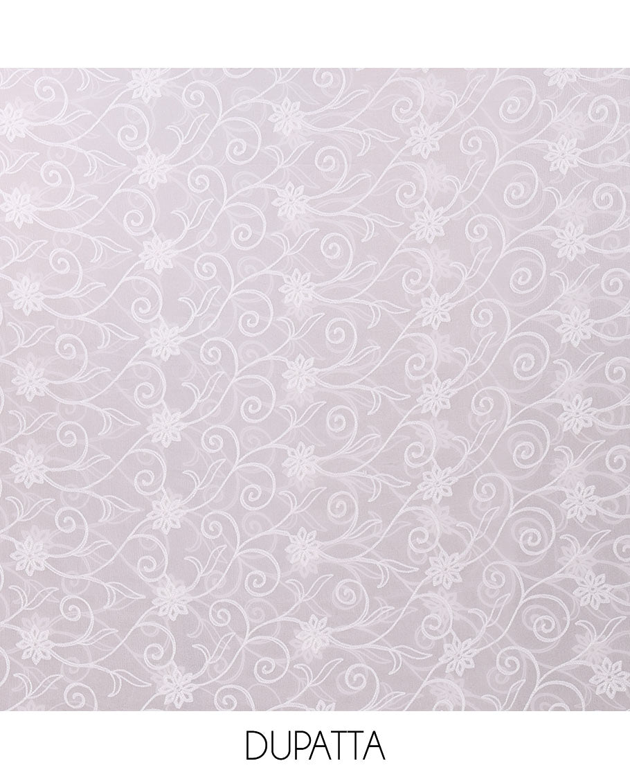 Green chudidar material set, shibori-print & floral vine chikankari embroidered top,printed cotton bottom & floral chikankari embroidery chiffon dupatta