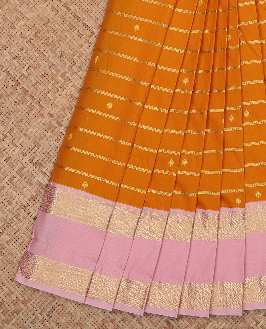 Orange Budget Silk Saree