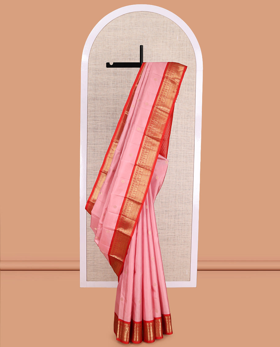 Pink Kanchipuram Silk Saree