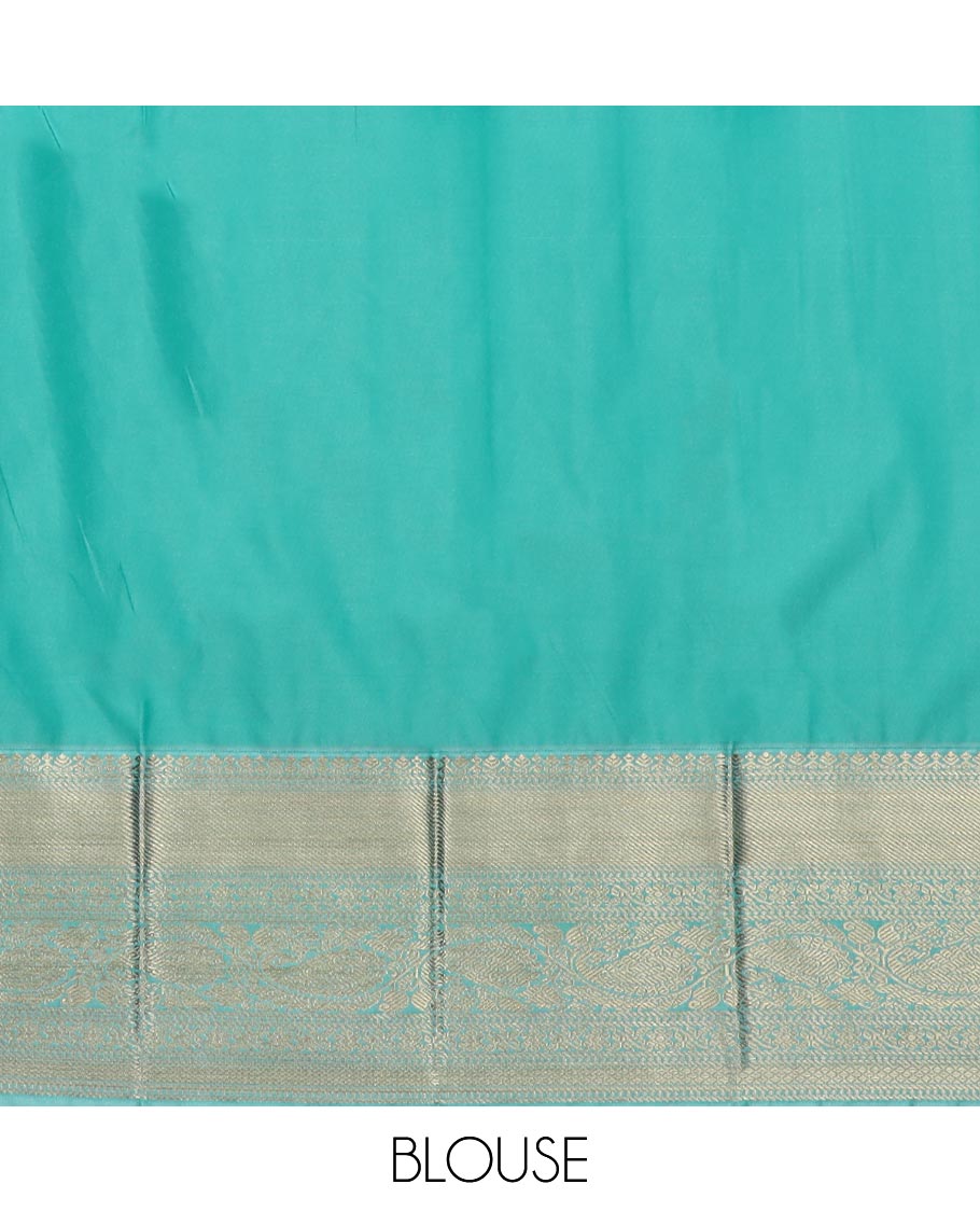 Purple zari design gift saree, contrast traditional zari design border, and jaal pallu