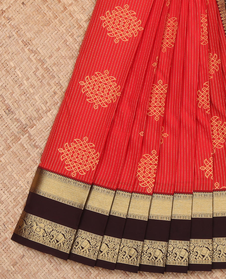 Orange Budget Silk Saree