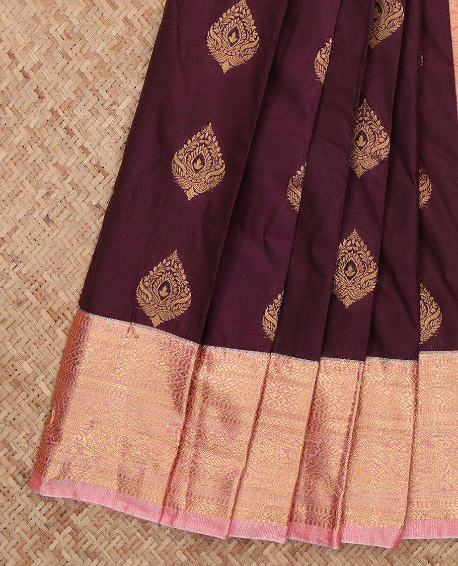 Maroon Budget Silk Saree