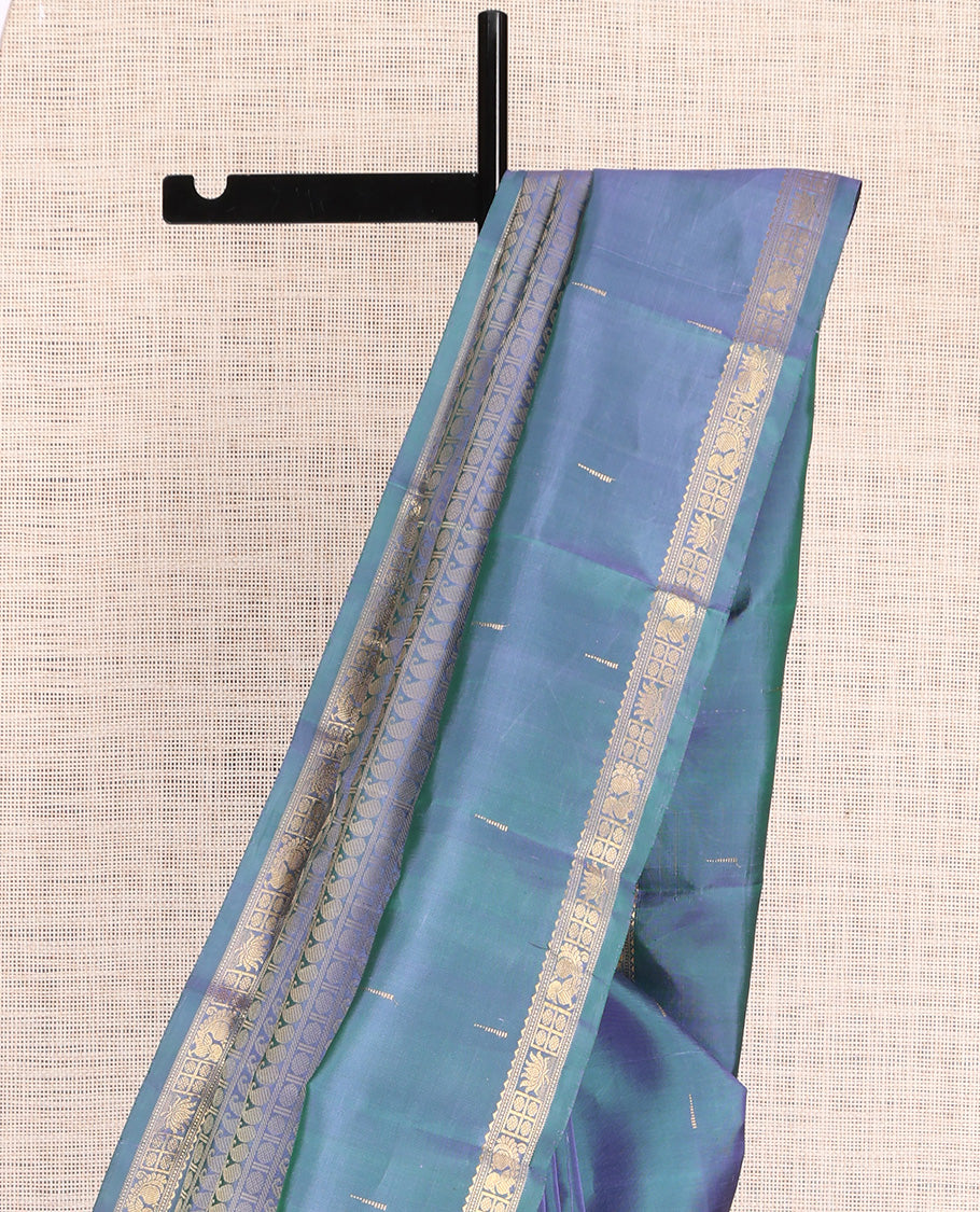 Blue Kanchipuram Chettinad Saree