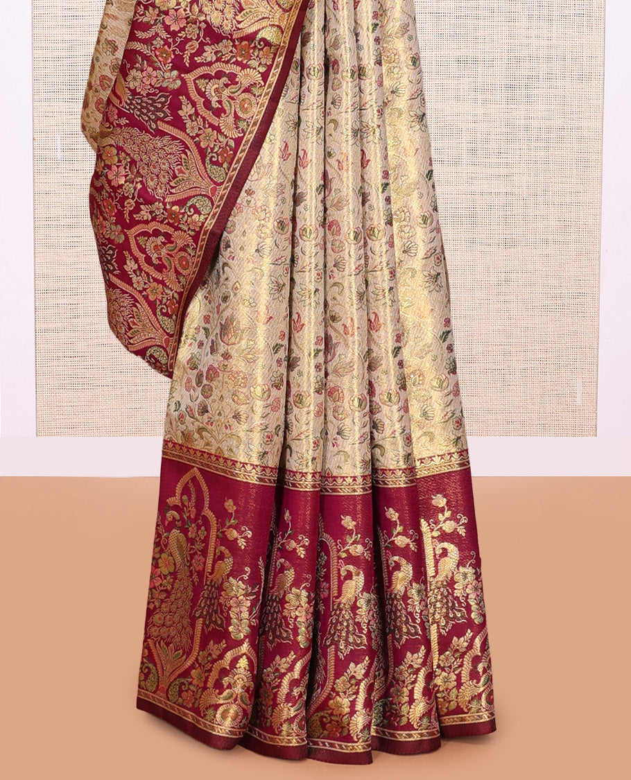 Gold Kanchipuram Tissue Silk Saree