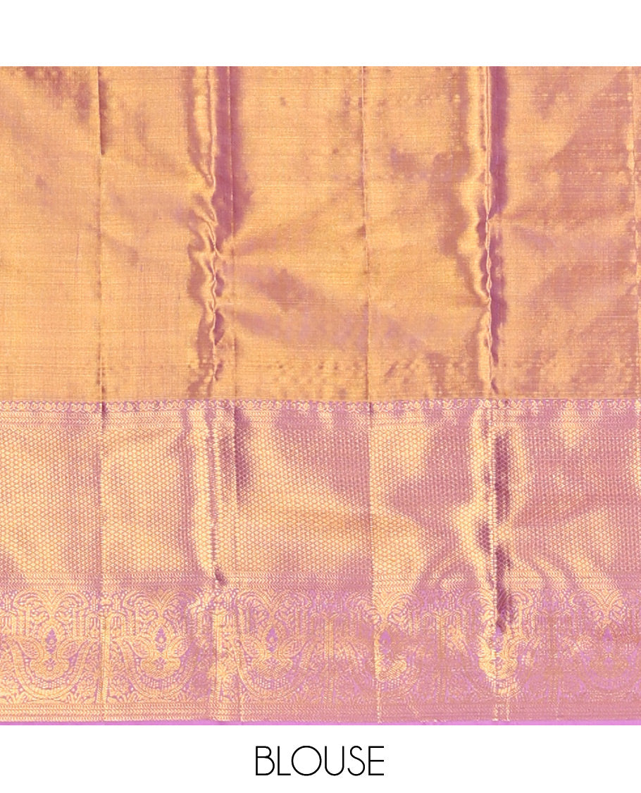 Pink Kanchipuram Tissue Silk Saree