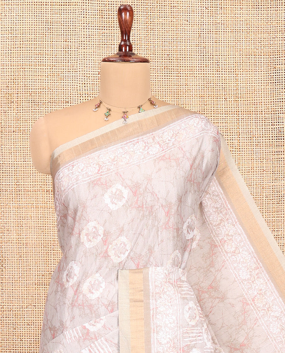 Chikku Manipuri Tussar Saree