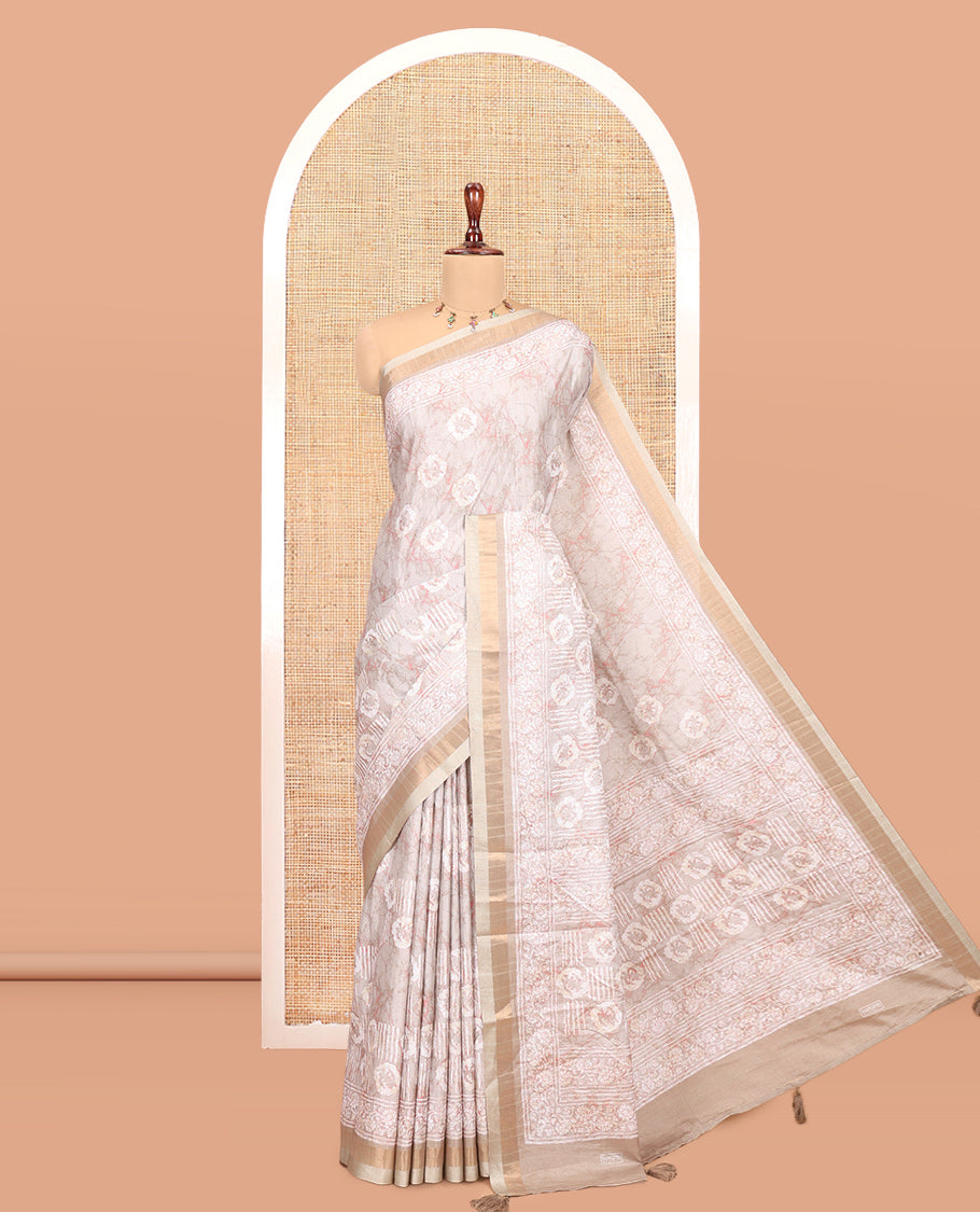 Chikku Manipuri Tussar Saree