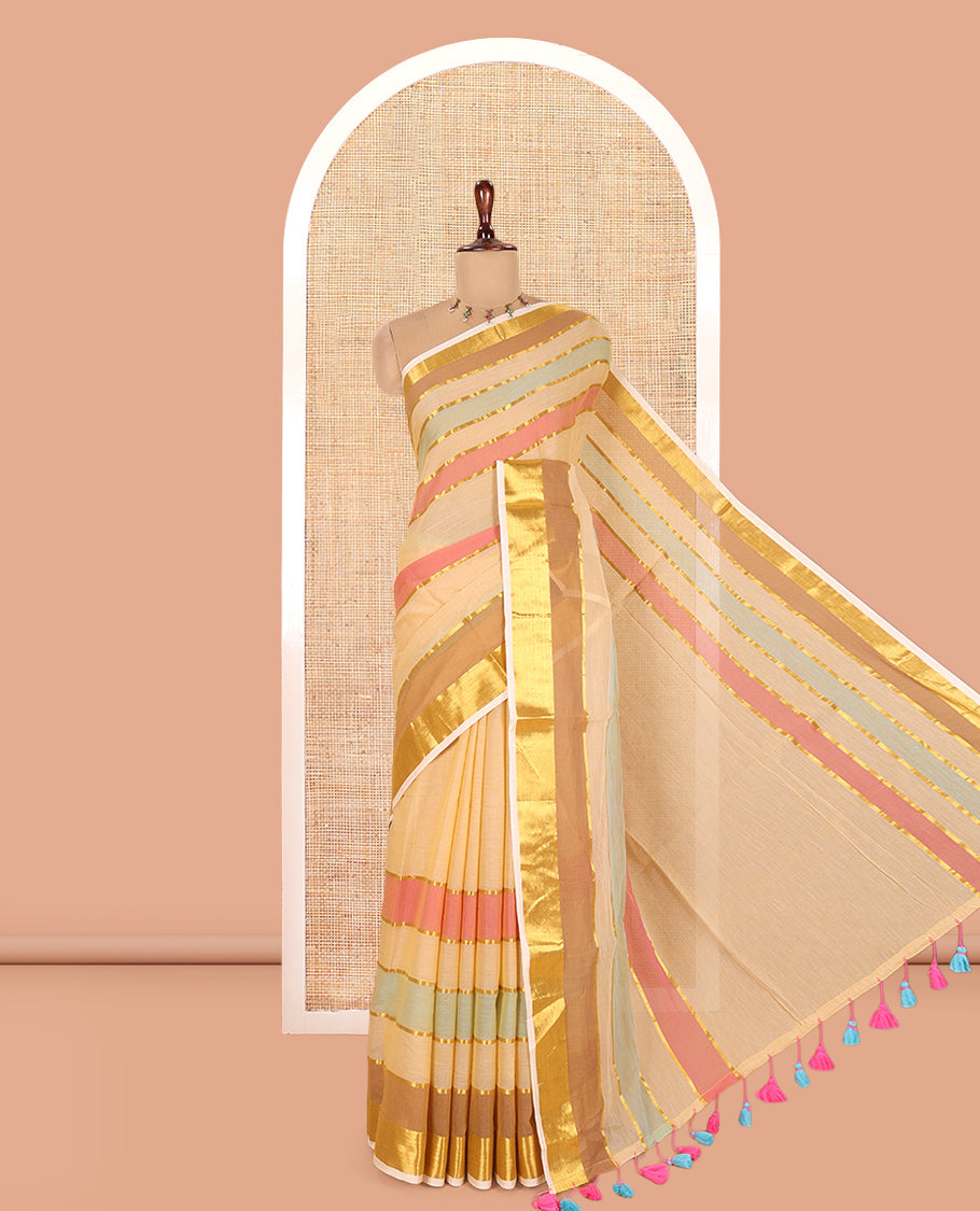 Chikku Khadi Mul Cotton Saree