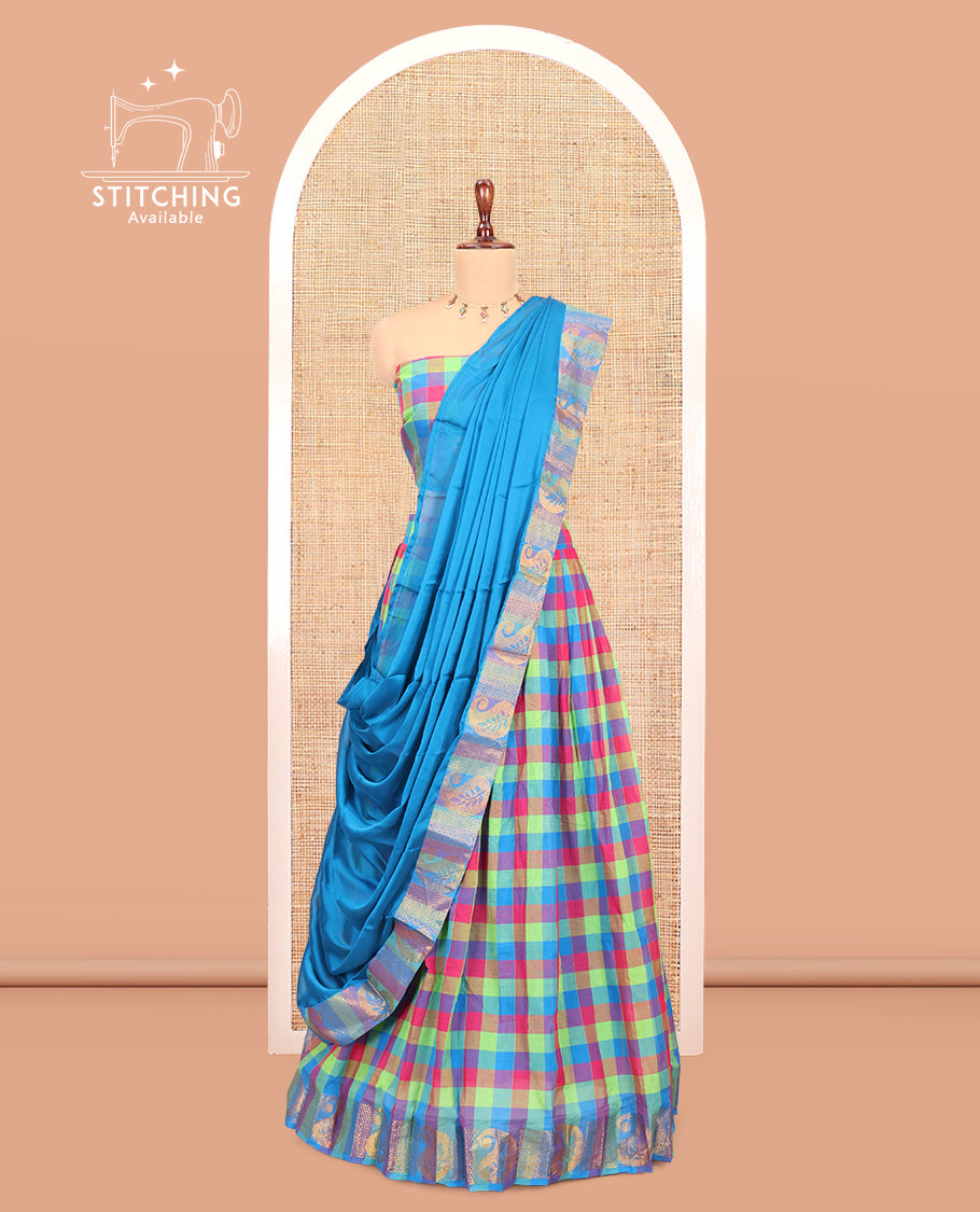 Multi-Color Mercerised Cotton Saree