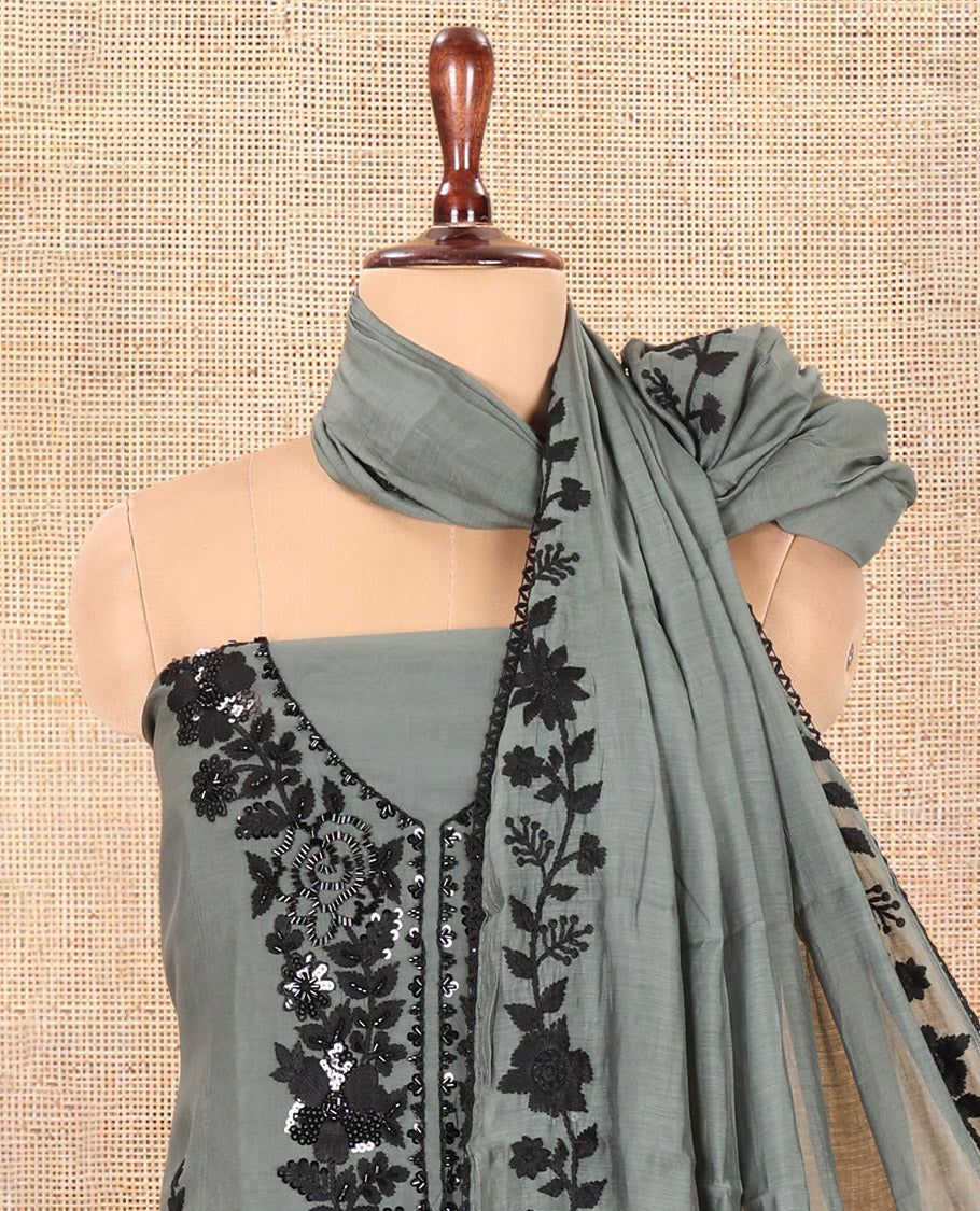 Steel Grey Chudidar Material