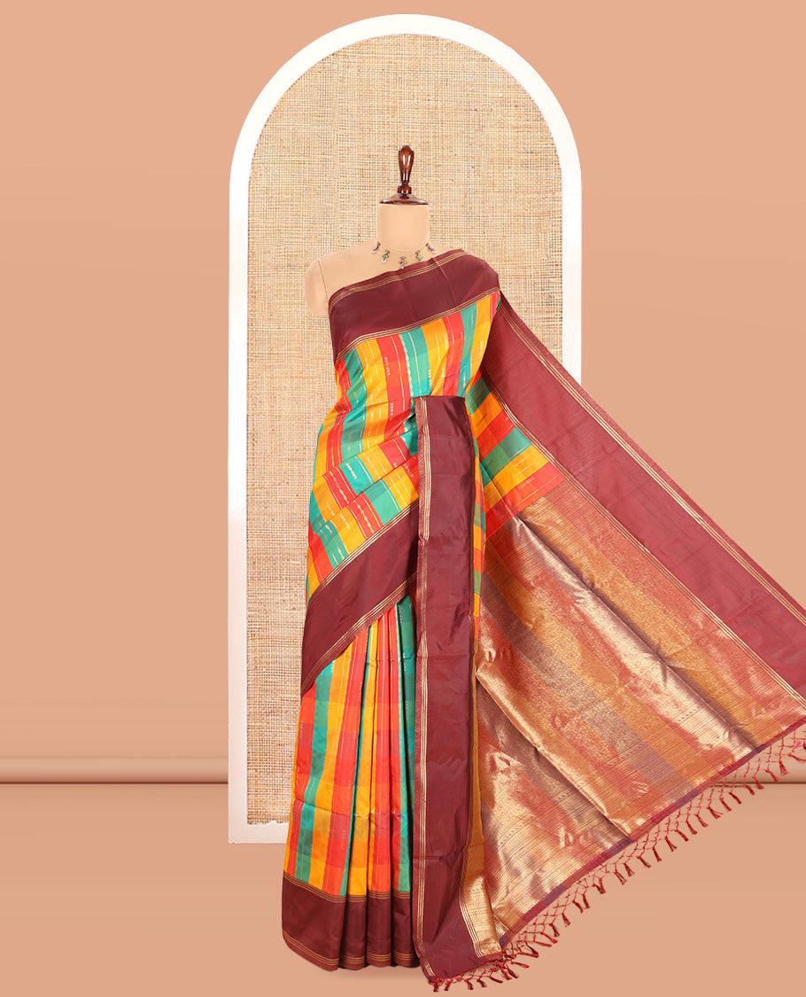 Maroon Fancy Softy Silk Saree
