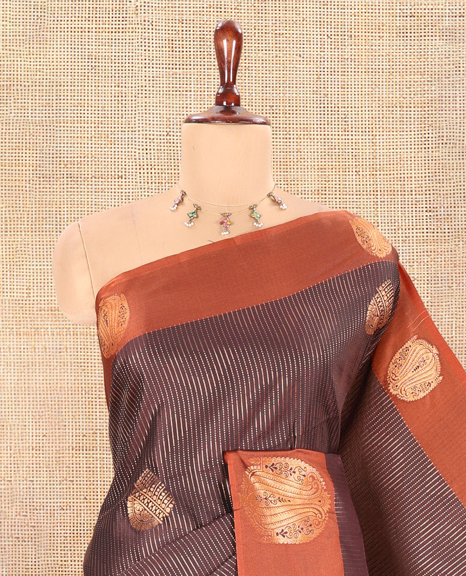 Coffee Brown Semi-Luxury Soft Silk Saree