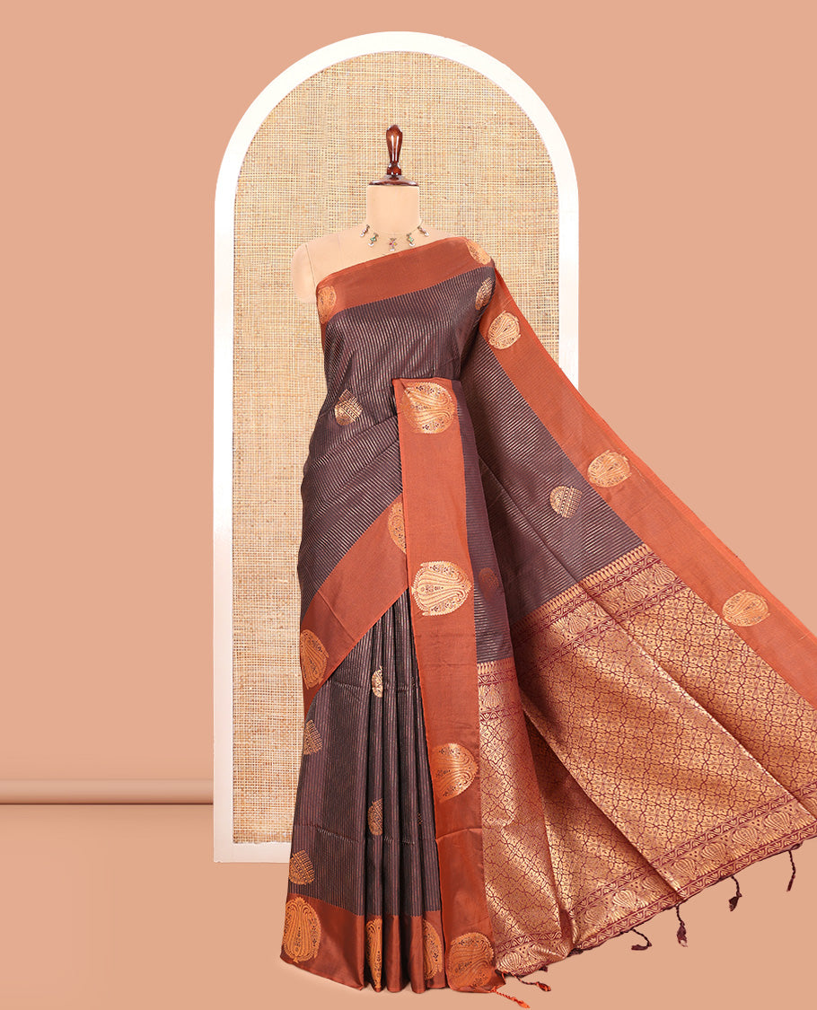 Coffee Brown Semi-Luxury Soft Silk Saree