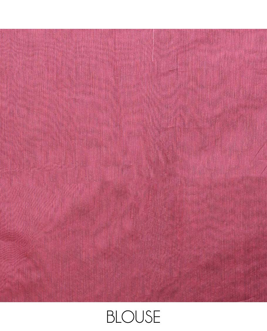 Borderless black flower zari buttas semi silk cotton saree, contrast floral jaal zari pallu