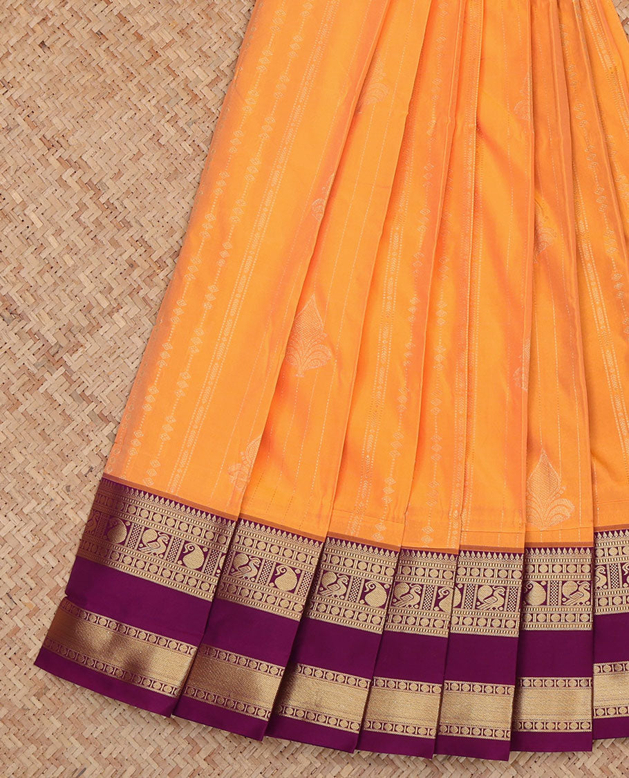 Orange Budget Silk Saree
