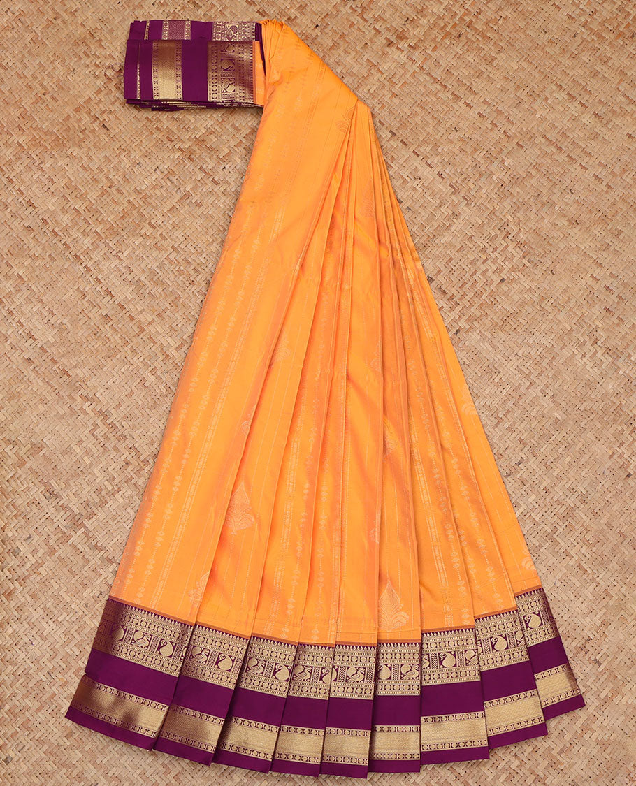 Orange Budget Silk Saree